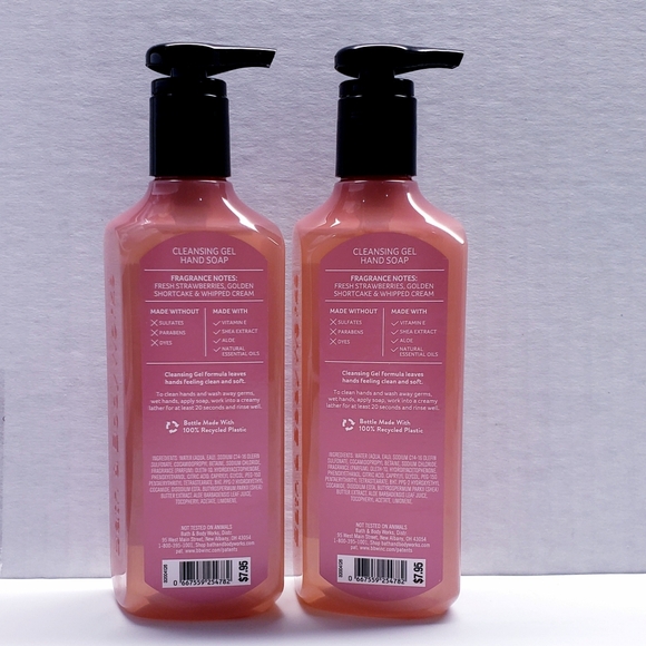 Bath & Body Works STRAWBERRY POUND CAKE Cleansing gel Hand Soap, 8 oz(2 pack) - Picture 3 of 3